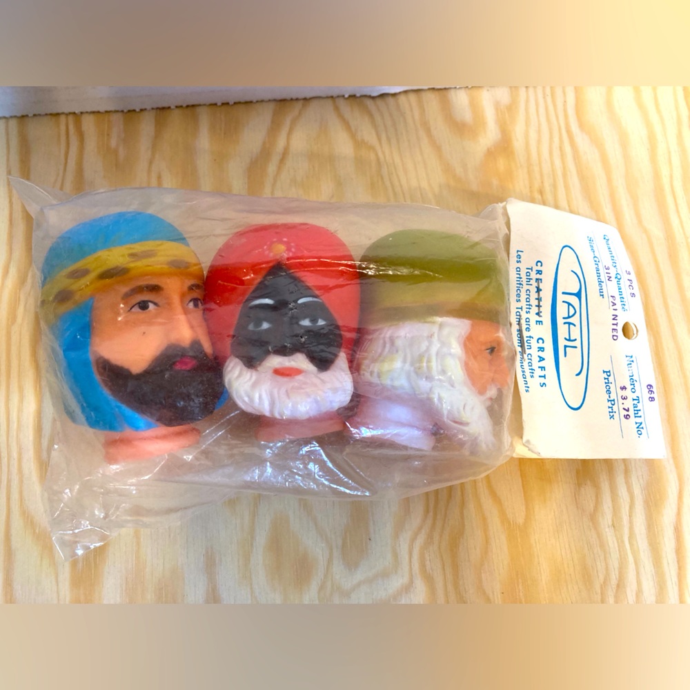 Vintage Set of Wisemen Doll Heads